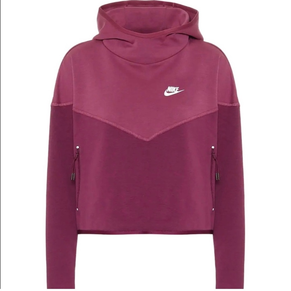 Nike Tech Fleece Cropped oversized pullover Hoodie